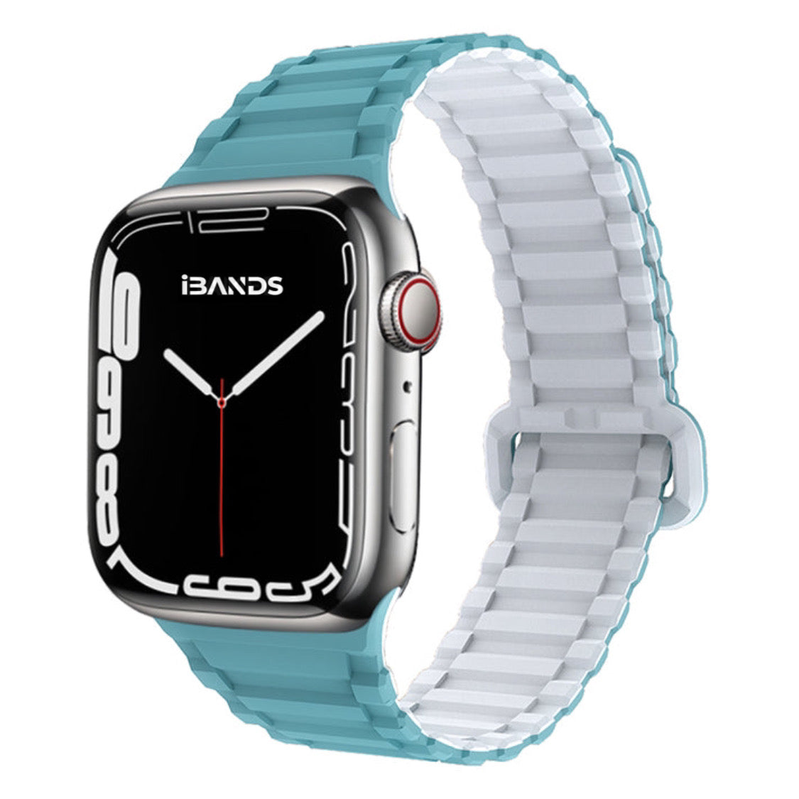 Magnetic Silicon Strap Ultra - Cyan/White