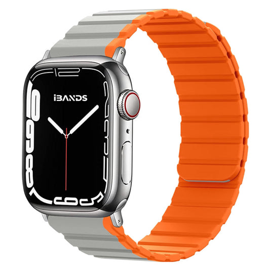 Magnetic Silicone Strap - Grey/Orange