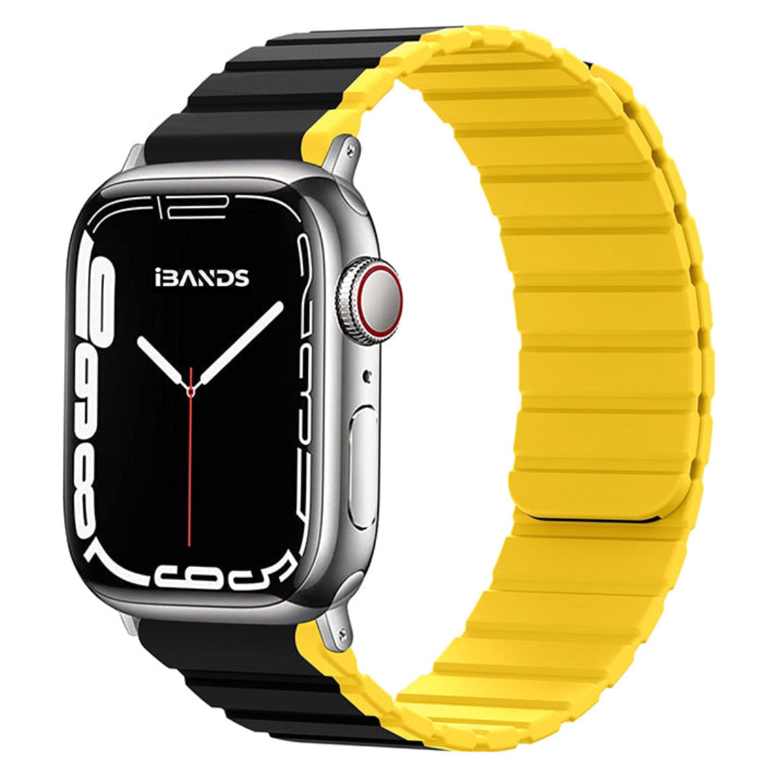 Magnetic Silicone Strap - Black/Yellow